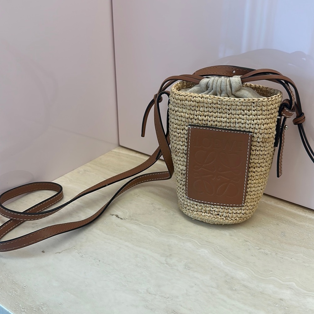 LOEWE rattan small shoulder bag